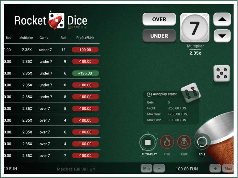 cassino para rocket dice